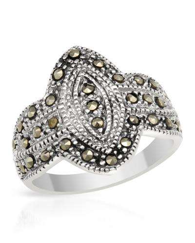 Marcasite Dress Ring in 925 Sterling Silver- Size 5.5