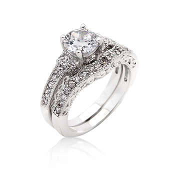 1.47ctw CZ 2 Piece Set- Size 6