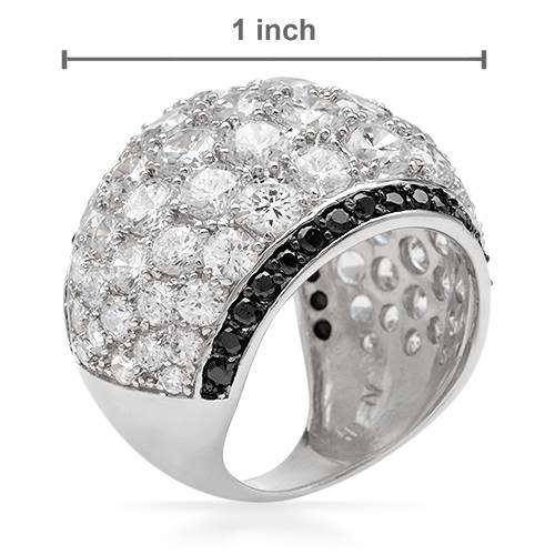 Cluster CZ Ring in 925 Sterling Silver- Size 7, 8