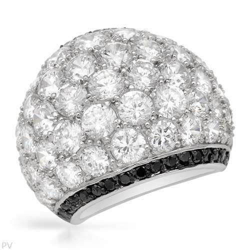 Cluster CZ Ring in 925 Sterling Silver- Size 7, 8