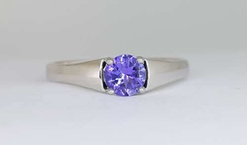 0.51ct Natural Tanzanite Ring in 18K White Gold
