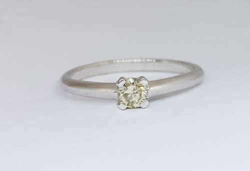 0.24 ct Diamond Solitaire Ring in 9K White Gold
