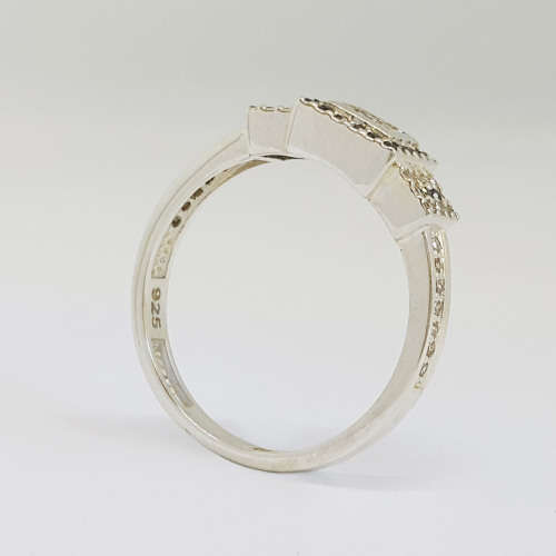 0.34ctw Black Diamond Cluster Ring Size 8.25
