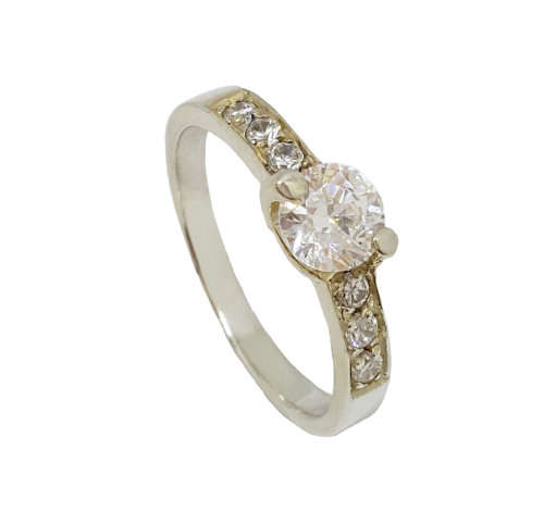 Silver Simulated Diamond Ring Size 9