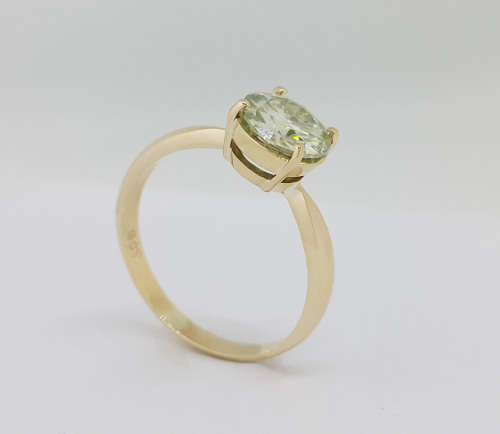 *CD DESIGNER JEWELRY* 1.623 ct Moissanite Ring in 9K Yellow Gold