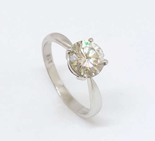 *CD DESIGNER JEWELRY* 1.646ct Moissanite Ring in 9K White Gold