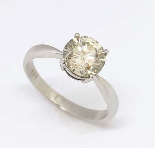 *CD DESIGNER JEWELRY* 1.679ct Moissanite Ring in 9K White Gold