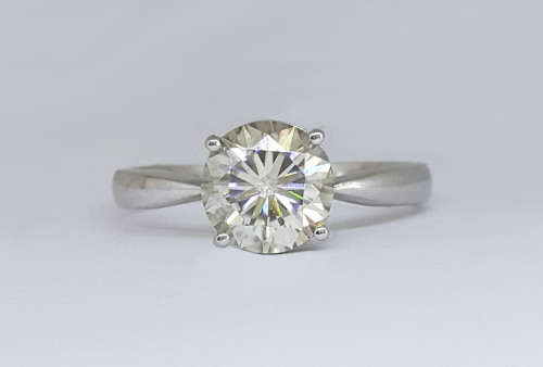 *CD DESIGNER JEWELRY* 1.679ct Moissanite Ring in 9K White Gold
