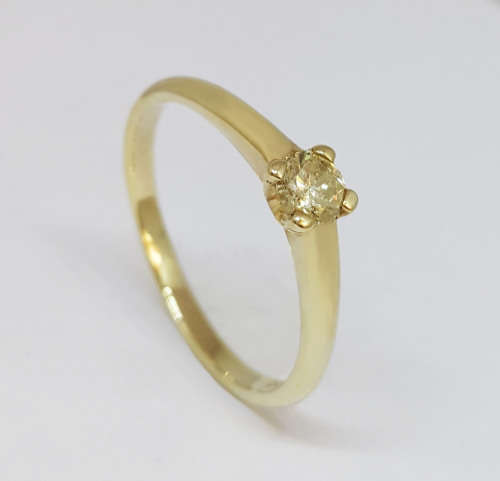 0.24ct Diamond Solitaire Ring in 9K Yellow Gold