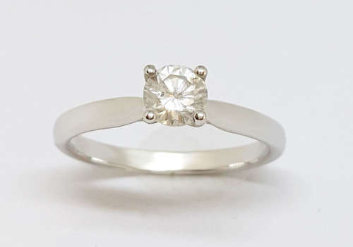 0.52ct Diamond Solitaire Ring in 9K White Gold