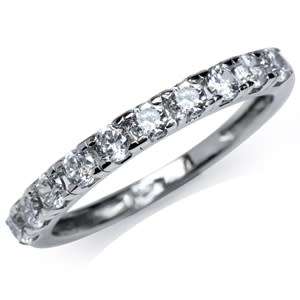 Half eternity CZ Band in Silver- Size 12
