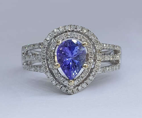 1.19ct Tanzanite and Diamond Ring
