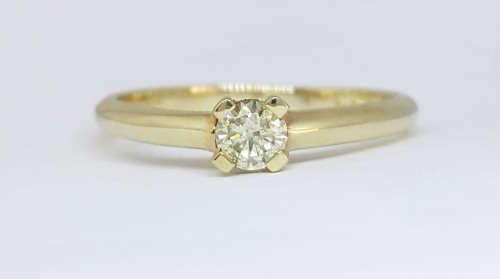0.24ct Diamond Solitaire Ring in 9K Yellow Gold