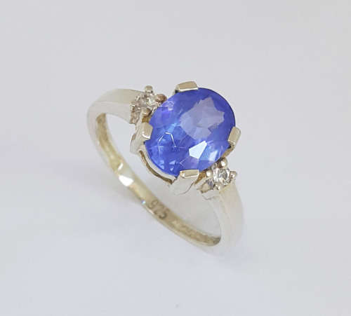 2.00ct Tanzanite CZ Engagement Ring Size 6