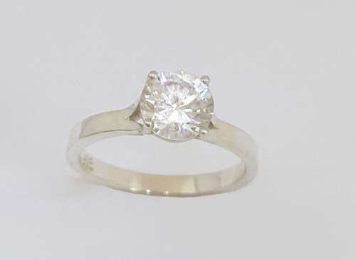 1.25ct CZ Ring in Sterling Silver- Size 6.5