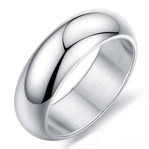 5mm Stainless Steel Men`s Ring- Size 10