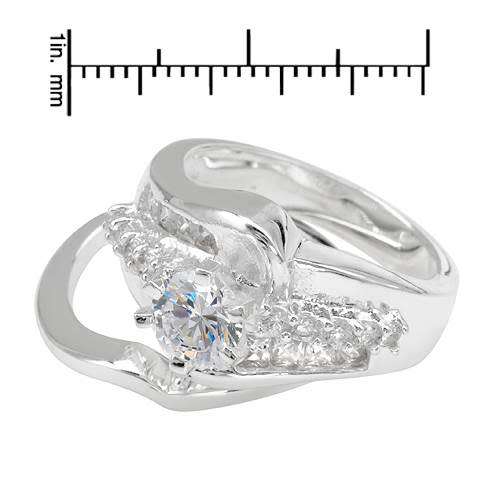 3.50ctw CZ 2piece Ring in Silver- Size 7