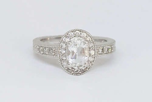 925 Sterling Silver 0.75ct Simulated Diamond Ring Size 7