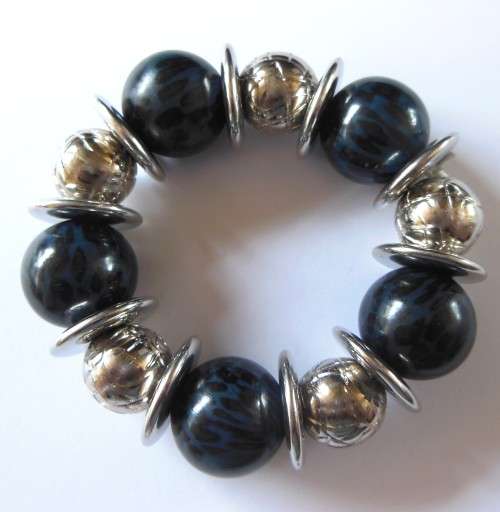 Chunky Slip on Beaded Bracelet