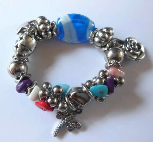 Chunky Slip on Beaded Bracelet