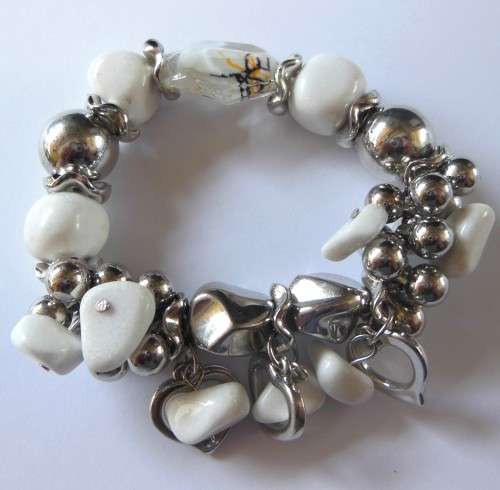 Chunky Slip on Beaded Bracelet