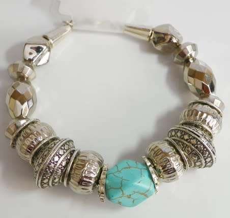 Chunky Slip on Beaded Bracelet