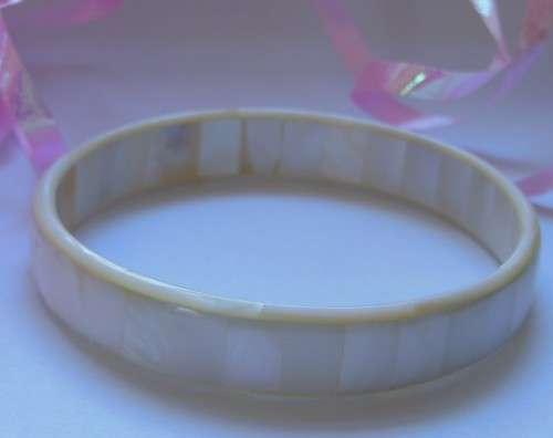 White Shell Bangle