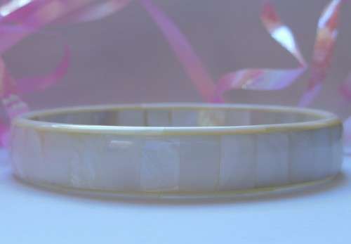 White Shell Bangle