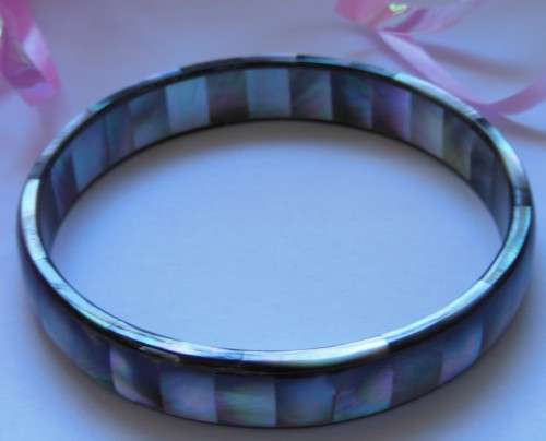 Grey Shell Bangle