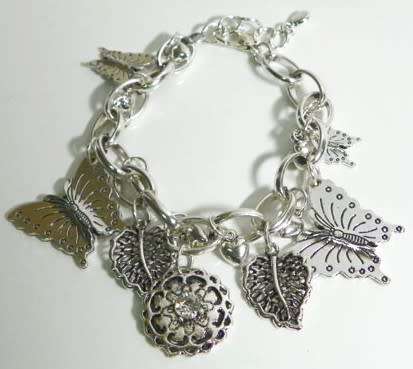 Silvertone Charm Bracelet