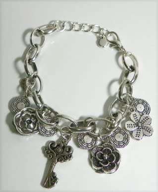 Silvertone Charm Bracelet