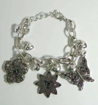 Silvertone Charm Bracelet