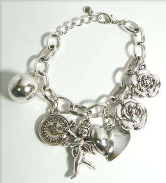Silvertone Charm Bracelet