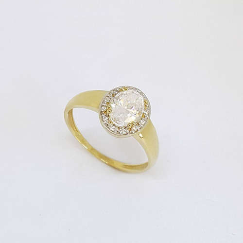 Cubic Zirconia Ring in 9K Yellow Gold