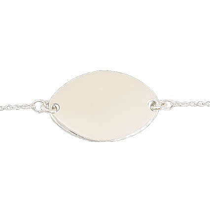 18.5cm ID Plate Bracelet in 925 Sterling Silver