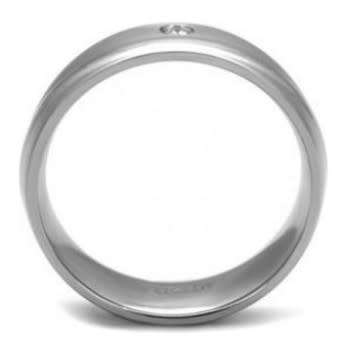 0.03ct CZ Stainless Steel Band- Size 7.75