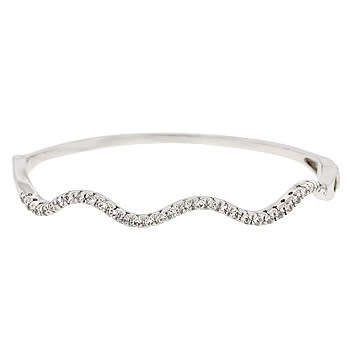 Silver Costume Wave Bangle