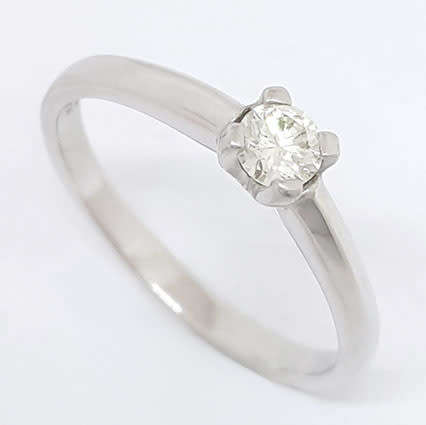 0.18ct Diamond Ring in 9k White Gold