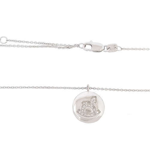 Baby Diamond Pendant in Silver with a Chain