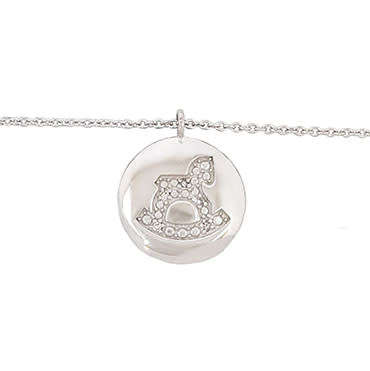 Baby Diamond Pendant in Silver with a Chain