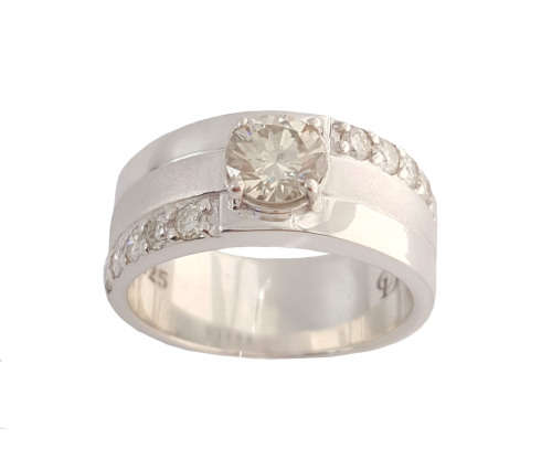 *CD DESIGNER JEWELRY* 1.074ct Moissanite Ring in 925 Sterling Silver