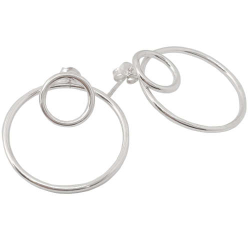 25mm Double Hoop style Earring in Silver