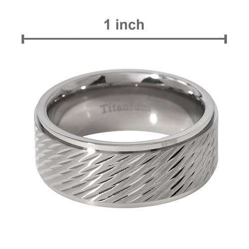 Metallic Titanium Wedding Band- Size 12