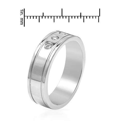 0.12ctw Diamond Titanium Wedding Band- Size 10.75