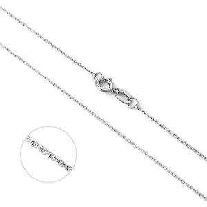 White Gold CZ Heart Pendant with Necklace