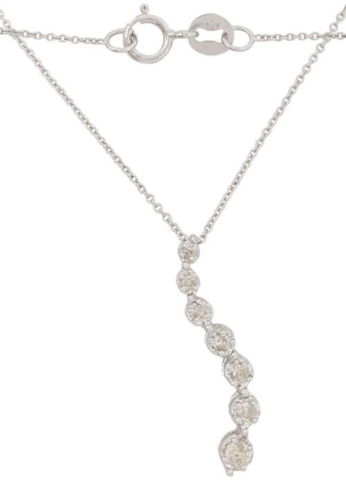 0.30ct Diamond Pendant in 10K White Gold with Chain