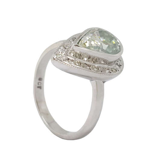 *CD DESIGNER JEWELRY* 2.525 ct Moissanite Ring in 9K White Gold