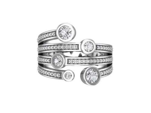 *CD DESIGNER JEWELRY*1.175ct Cubic Zirconia Wrap Style Ring in Silver