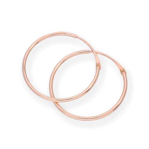9ct Rose Gold 13mm Sleepers