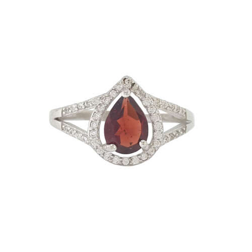 1.25ctw Garnet and Sapphire Ring in 925 Sterling Silver